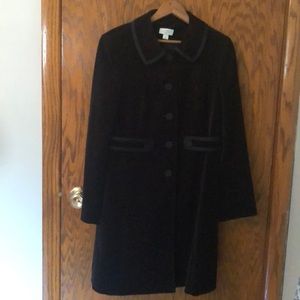 Black velvet coat